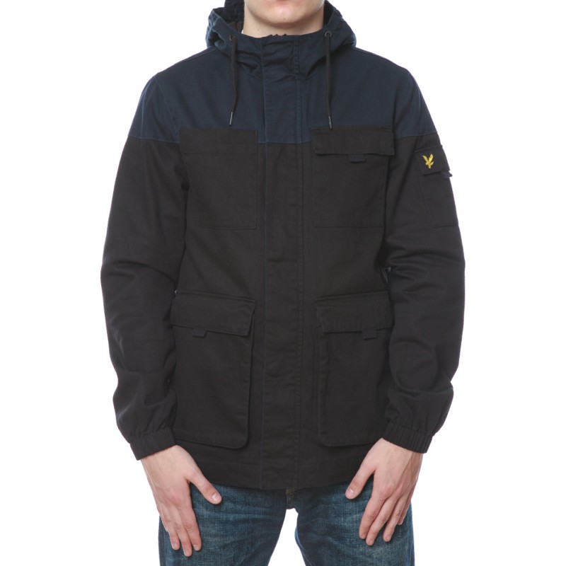 Lyle \u0026 Scott Contrast Yoke Jacket Jet Black